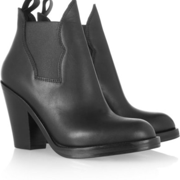 Acne Star black leather ankle boot - Picture 1 of 8